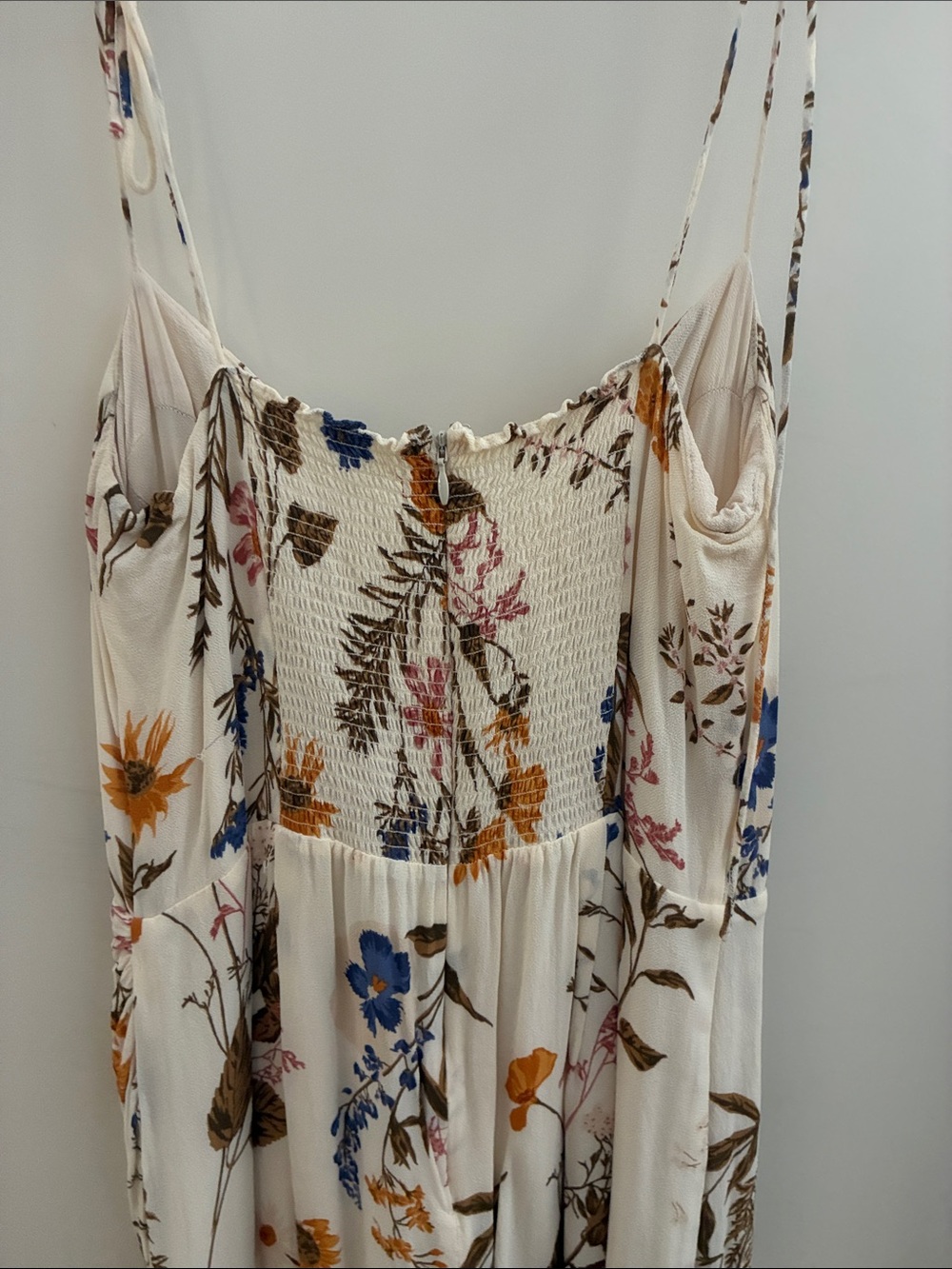 Reformation Kourtney Cream Floral Maxi Dress 10 EUC - Picture 12 of 16